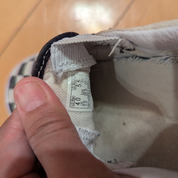 Vans black and white checkerboard slip ons - Picture 3 of 5